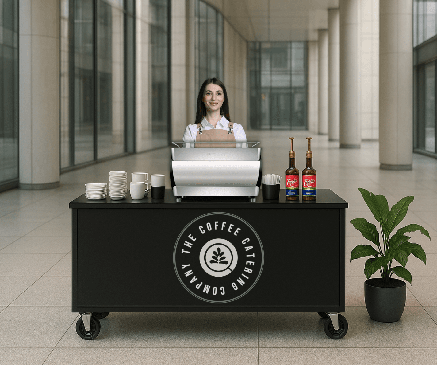 Coffee Catering Company mobile espresso bar at a Columbus Ohio corporate event